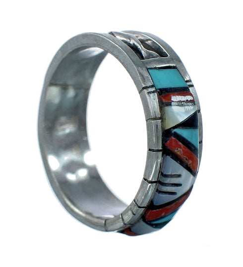 Multicolor Zuni Genuine Sterling Silver Ring Size 10-1/2 NN20580